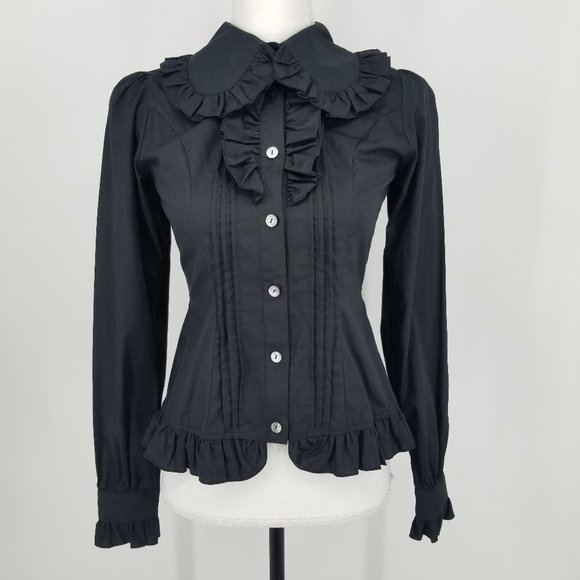 gothic ruffle shirt